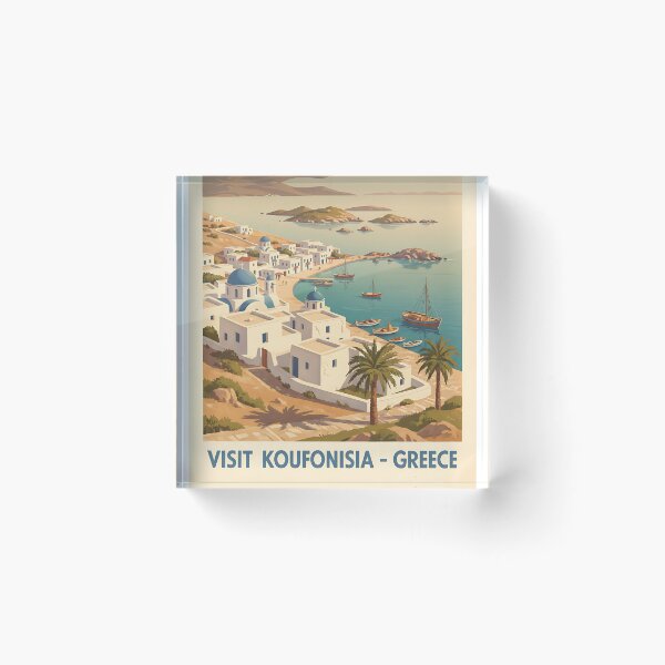Item preview, Koufonisia Greece, Greek Island Vintage Travel Tourism designed and sold by TravelersGems.