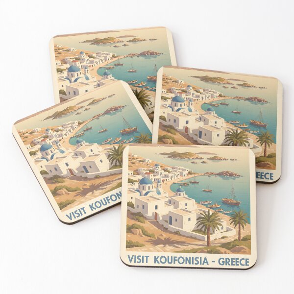 Item preview, Koufonisia Greece, Greek Island Vintage Travel Tourism designed and sold by TravelersGems.
