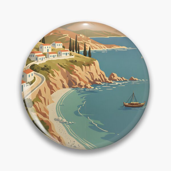 Item preview, Lefkada Greece, Greek Island Vintage Travel Tourism designed and sold by TravelersGems.