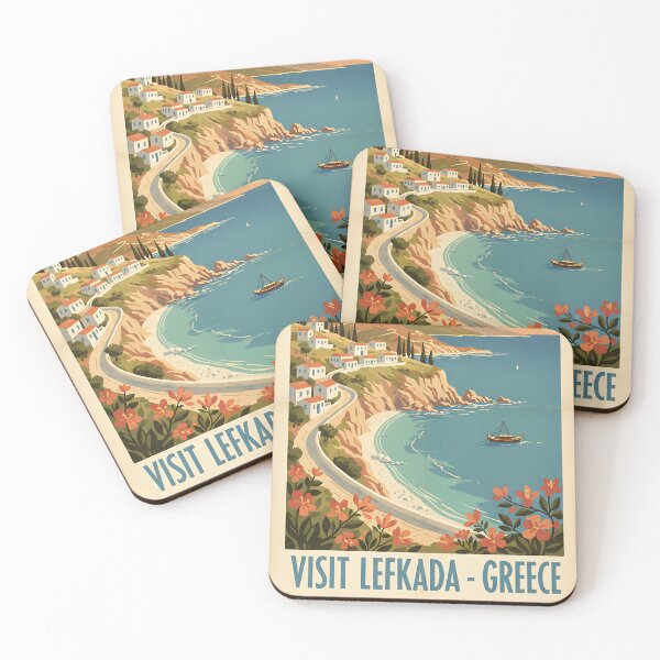 Item preview, Lefkada Greece, Greek Island Vintage Travel Tourism designed and sold by TravelersGems.
