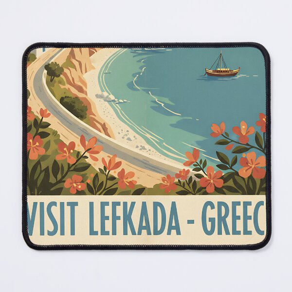 Item preview, Lefkada Greece, Greek Island Vintage Travel Tourism designed and sold by TravelersGems.