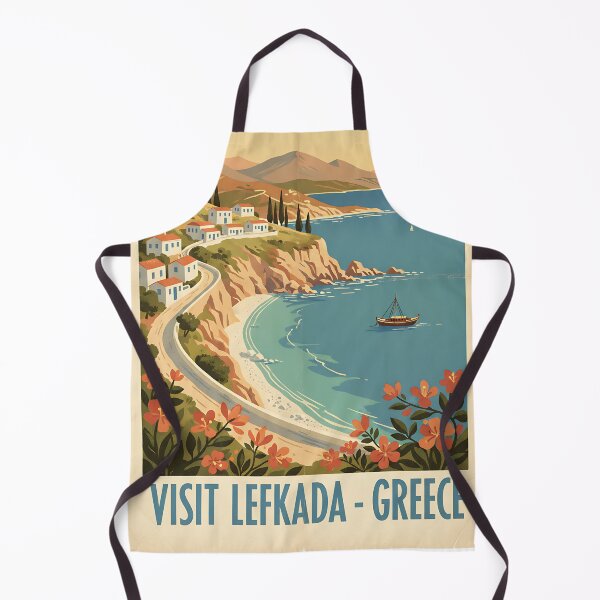 Item preview, Lefkada Greece, Greek Island Vintage Travel Tourism designed and sold by TravelersGems.