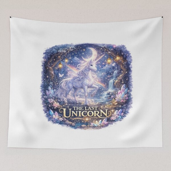 Item preview, The Last Unicorn Fantasy T-Shirt | Magical Enchanted Unicorn Art designed and sold by Mukesh Saxena.