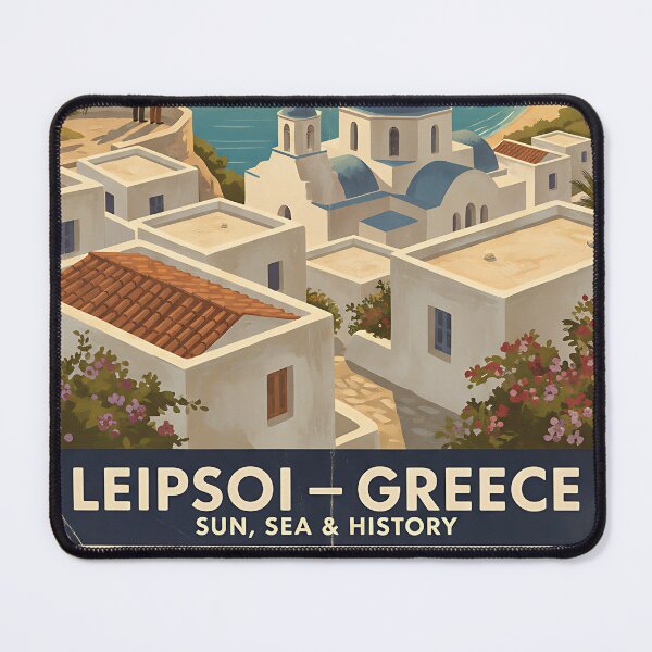 Item preview, Leipsoi Greece, Greek Island Vintage Travel Tourism designed and sold by TravelersGems.