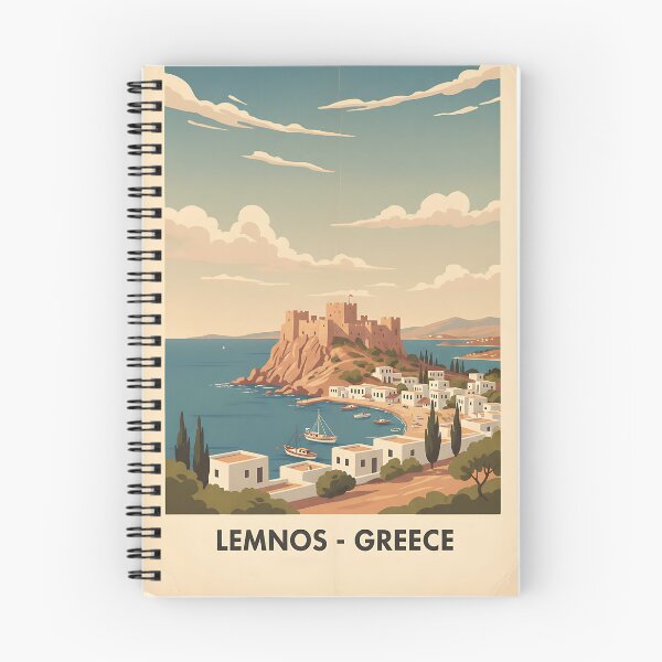 Item preview, Lemnos Greece, Greek Island Vintage Travel Tourism designed and sold by TravelersGems.