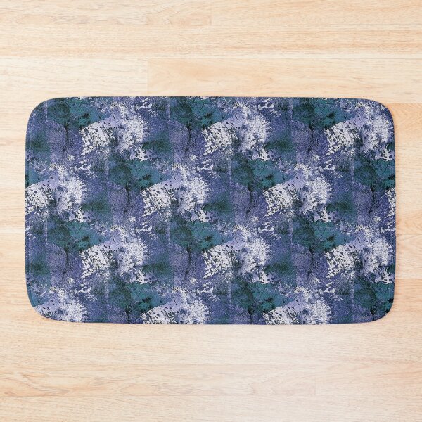 Item preview, Impressionistic Collage Flowers in Navy and Teal designed and sold by Artistestella.