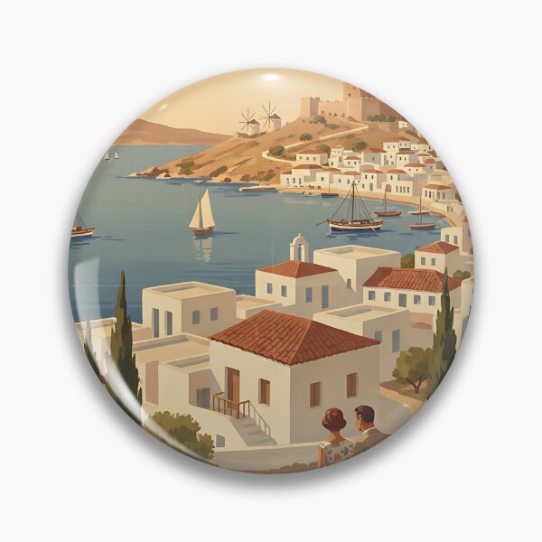Item preview, Leros Greece, Greek Island Vintage Travel Tourism designed and sold by TravelersGems.