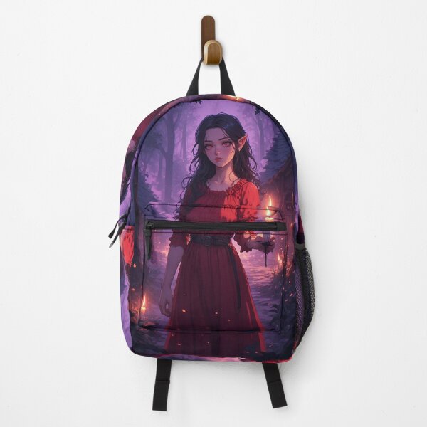 Item preview, Vampire woman with a candle in a forest designed and sold by ArtsJulian.
