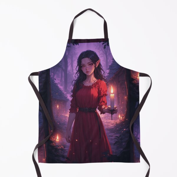 Item preview, Vampire woman with a candle in a forest designed and sold by ArtsJulian.