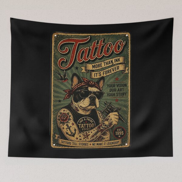 Item preview, French Bulldog Tattoo Artist Vintage Retro Ink Culture designed and sold by Modaozushi216.