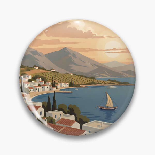 Item preview, Lesvos Greece, Greek Island Vintage Travel Tourism designed and sold by TravelersGems.