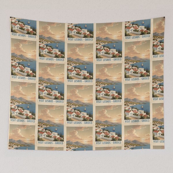 Item preview, Lesvos Greece, Greek Island Vintage Travel Tourism designed and sold by TravelersGems.