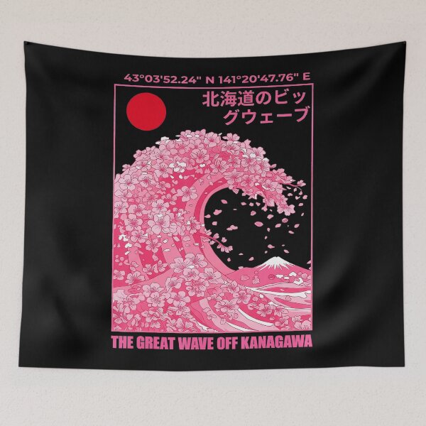 Item preview, Neon Sakura Wave Japanese Vaporwave Retro Night City designed and sold by titanlevi.