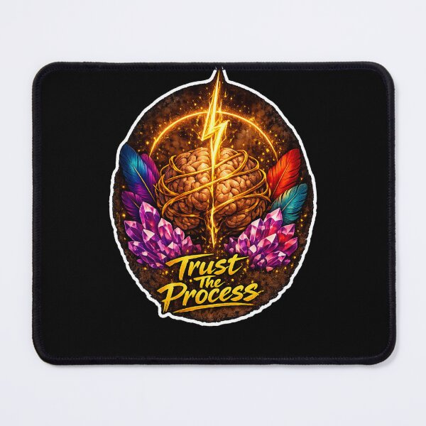 Item preview, Trust The Process — Powered Brain Crystal Mindset Art | Motivational Gift designed and sold by ArtoryWorks.