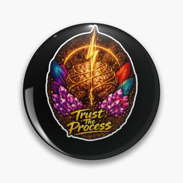 Item preview, Trust The Process — Powered Brain Crystal Mindset Art | Motivational Gift designed and sold by ArtoryWorks.