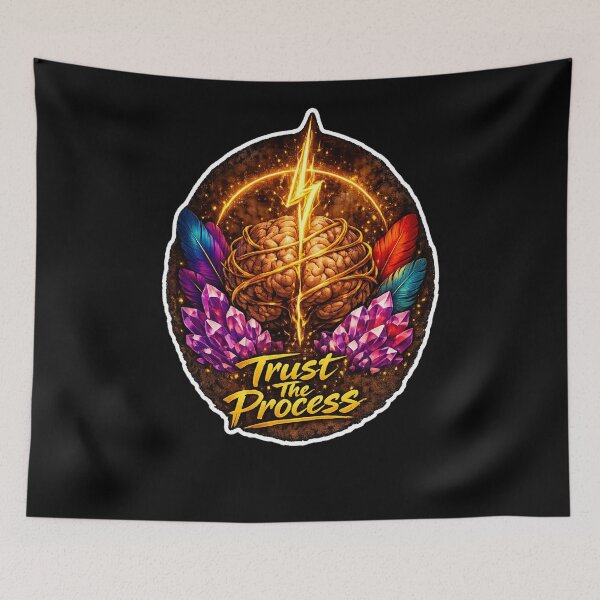 Item preview, Trust The Process — Powered Brain Crystal Mindset Art | Motivational Gift designed and sold by ArtoryWorks.
