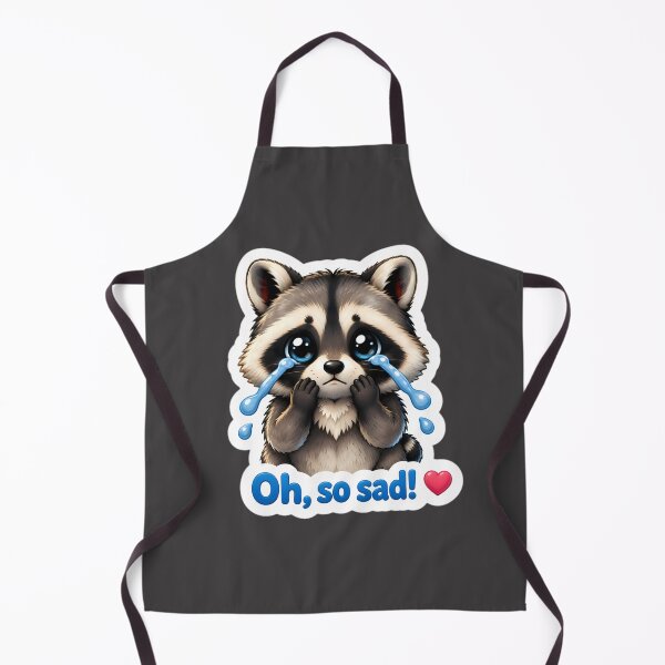 Item preview, Cute Sad Raccoon Crying Expression designed and sold by LuisWorks.