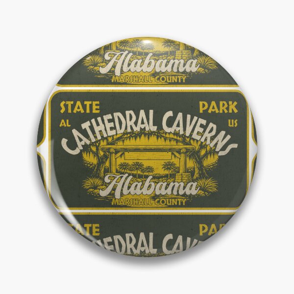Item preview, Cathedral Caverns State Park, Marshall County, Alabama, badge design designed and sold by Wanderful-roads.