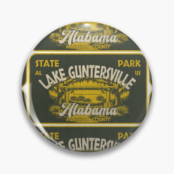 Item preview, Lake Guntersville State Park, Marshall County, Alabama, badge design designed and sold by Wanderful-roads.