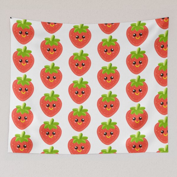 Item preview, Cute Red Strawberry Character Art designed and sold by Teenidesign .