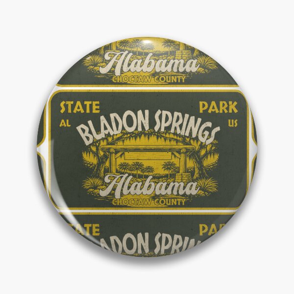 Item preview, Bladon Springs State Park, Choctaw County, Alabama, badge design designed and sold by Wanderful-roads.