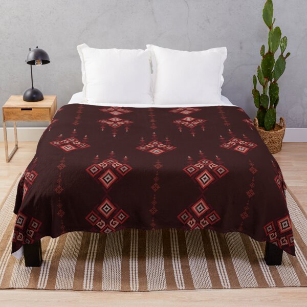 Item preview, Burgundy Ethnic Diamond Seamless Pattern designed and sold by PowerAntShop.