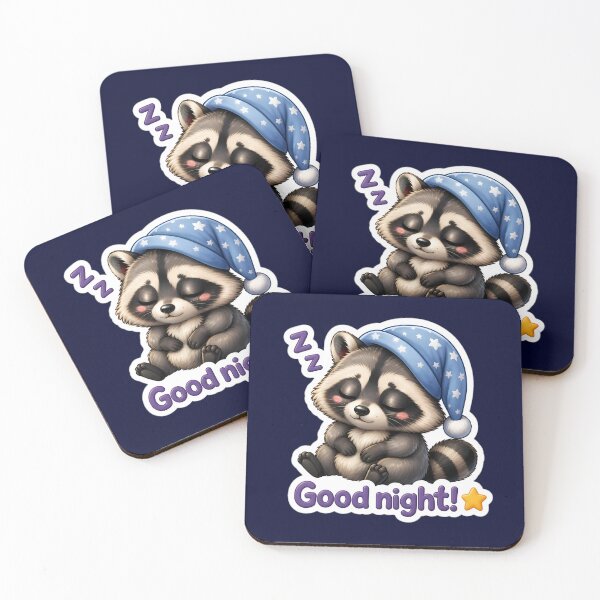 Item preview, Cute Sleeping Raccoon Good Night designed and sold by LuisWorks.