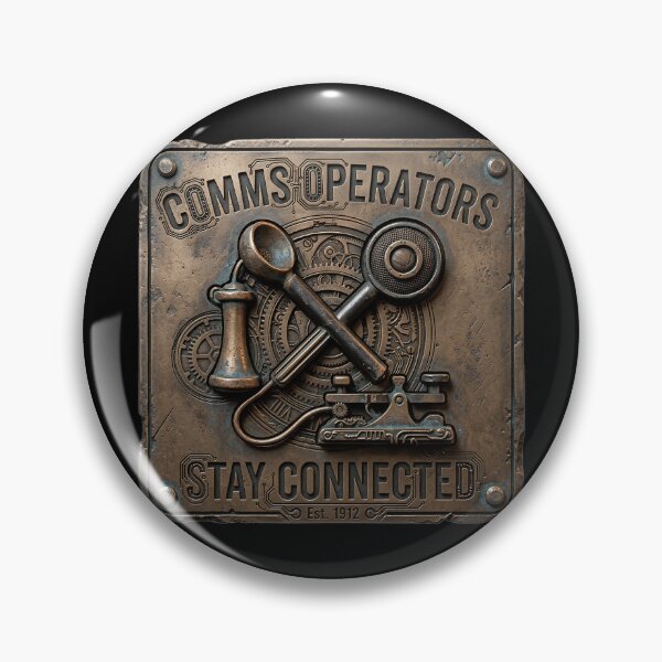 Item preview, 3D Comms Operators Stay Connected Industrial Crest designed and sold by HoshisWorld2018.
