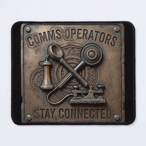 Item preview, 3D Comms Operators Stay Connected Industrial Crest designed and sold by HoshisWorld2018.