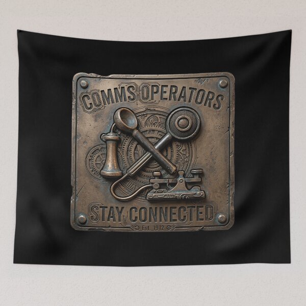 Item preview, 3D Comms Operators Stay Connected Industrial Crest designed and sold by HoshisWorld2018.