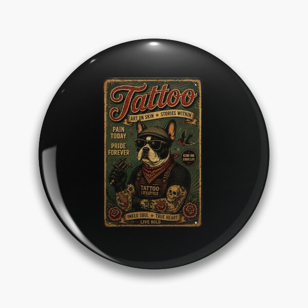Item preview, Vintage Tattoo Bulldog Retro Ink Lifestyle Streetwear Illustration designed and sold by Modaozushi216.