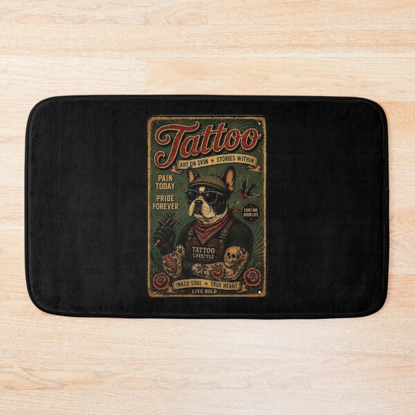 Item preview, Vintage Tattoo Bulldog Retro Ink Lifestyle Streetwear Illustration designed and sold by Modaozushi216.