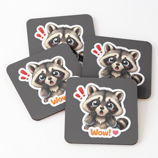 Item preview, Cute Surprised Raccoon Wow Expression designed and sold by LuisWorks.