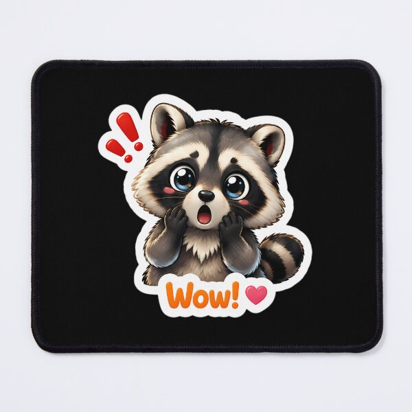 Item preview, Cute Surprised Raccoon Wow Expression designed and sold by LuisWorks.
