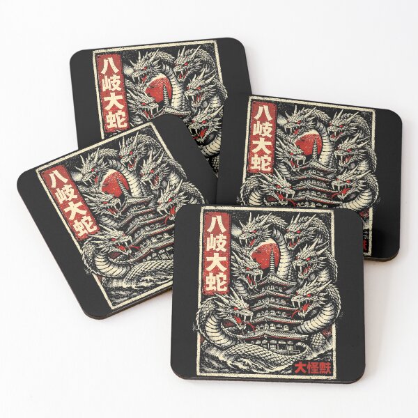 Item preview, Eight Headed Dragon Yokai Poster With Vintage Japanese Monster Style designed and sold by titanlevi.