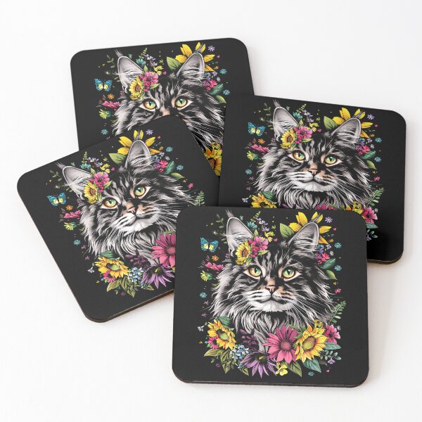 Item preview, Funny Maine Coon Cat Floral Colorful Boys Girls Kids designed and sold by rafaeltto.
