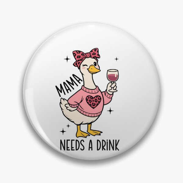 Item preview, Funny Duck Mama Needs a Drink Design designed and sold by HUTEND.