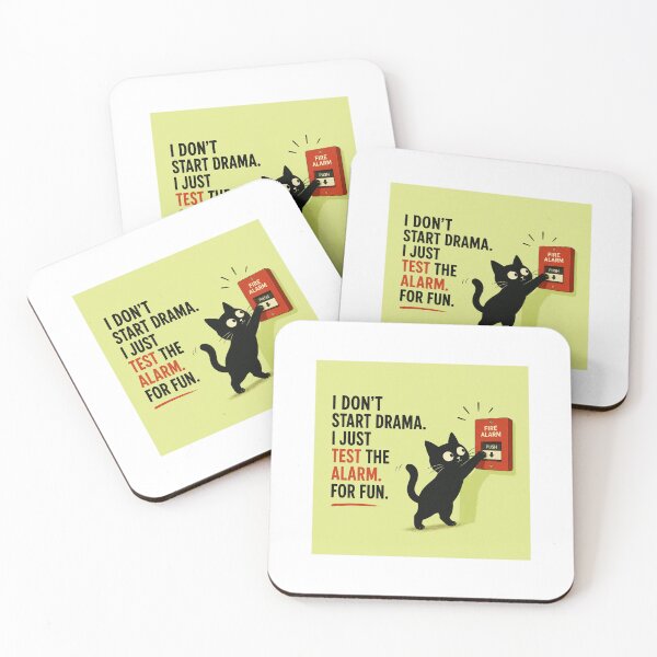 Item preview, Test The Alarm Funny Black Cat designed and sold by LovelyCatGalaxy.