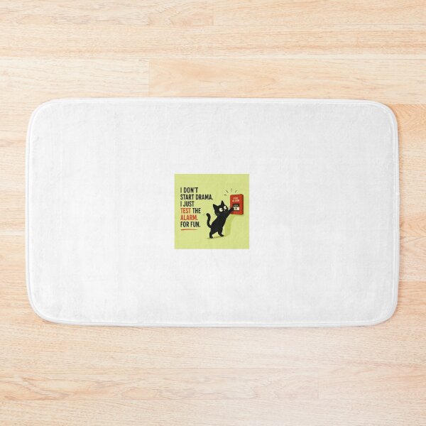 Item preview, Test The Alarm Funny Black Cat designed and sold by LovelyCatGalaxy.