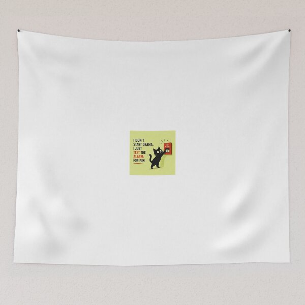 Item preview, Test The Alarm Funny Black Cat designed and sold by LovelyCatGalaxy.