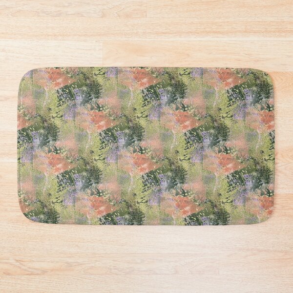 Item preview, Impressionistic Collage Flowers in Apricot and Green designed and sold by Artistestella.