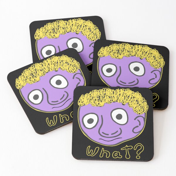 Item preview, What Funny Minimalist Purple Monster Face Drawing designed and sold by KenColwill.