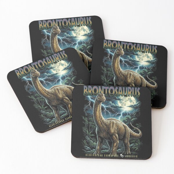 Item preview, Vintage Brontosaurus Moonlight Retro Dinosaur Bootleg designed and sold by Masonixem.