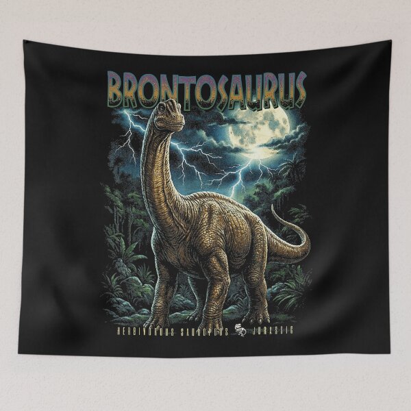 Item preview, Vintage Brontosaurus Moonlight Retro Dinosaur Bootleg designed and sold by Masonixem.