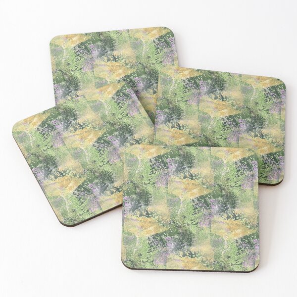 Item preview, Impressionistic Collage Flowers in Yellow and Green designed and sold by Artistestella.
