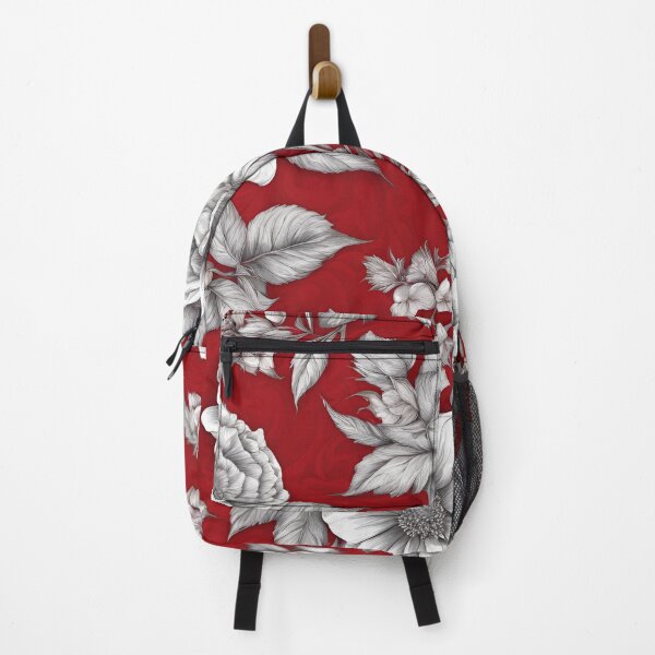 Item preview, Crimson Elegance: White Floral Harmony designed and sold by Pattern Fusion Creations.