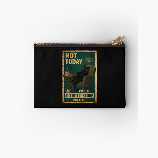 Item preview, Lazy Black Cat Vintage Poster With Do Not Disturb Coffee Mood designed and sold by eliramaison.