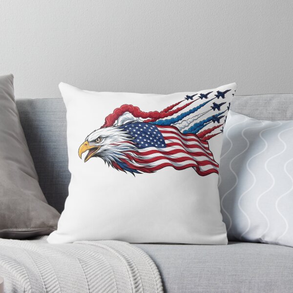 Item preview, Patriotic American Eagle Flag with Fighter Jets designed and sold by HUTEND.