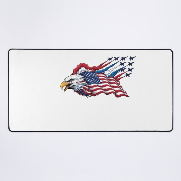 Item preview, Patriotic American Eagle Flag with Fighter Jets designed and sold by HUTEND.