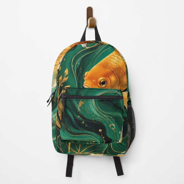 Item preview, Luxury Goldfish in Emerald Waves designed and sold by ms_illustration.